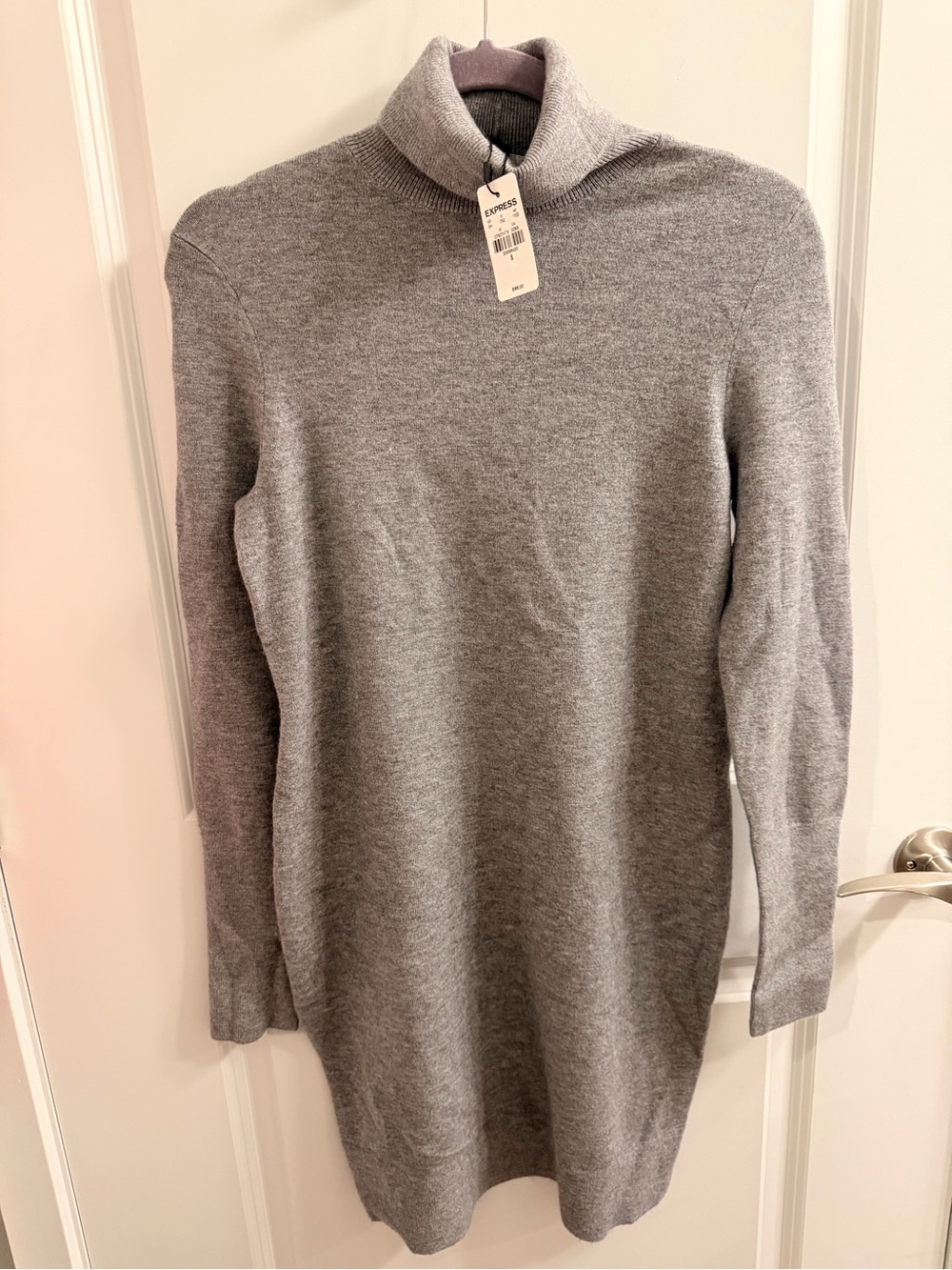 Express Gray Turtleneck Sweater Dress